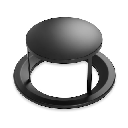 Alpine Industries 32 Gal Trash Can, Black, Steel, 19.69 in W/Dia ALP4400-01-RB